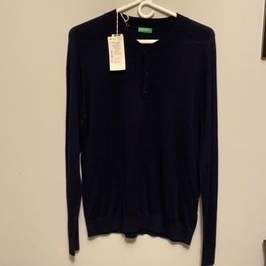 United Colors of Benetton Unisex navy sweater size M